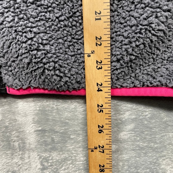 Columbia Mountainside Sherpa Fleece Jacket Womens Gray Pink Full Zip Size M - Picture 11 of 12